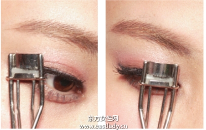 用睫毛夹提升睫毛卷翘度
