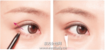 混搭描画自然眼线