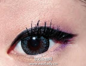 单眼皮MM橘紫混搭画出少女妆