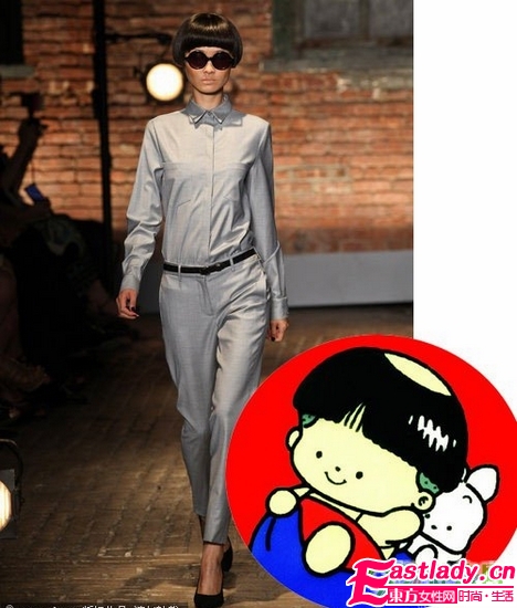 爆笑 酷似卡通的T台发型