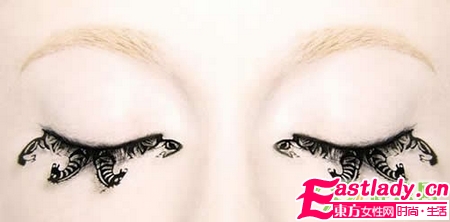 剪纸式假睫毛 艺术美妆