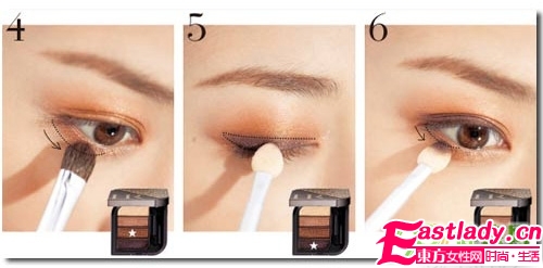 棕色眼影画出温柔大眼睛