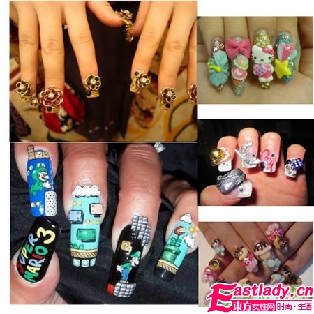 美甲创意 各式各样的指甲贴