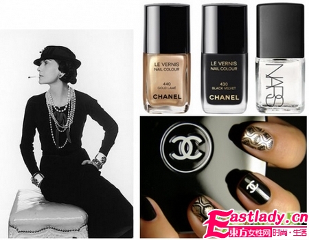 香奈儿品牌灵感的美甲图