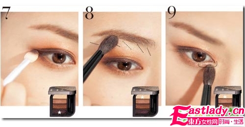 棕色眼影画出温柔大眼睛