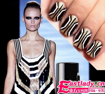 几何美甲引领2012美甲流行