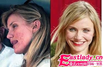 国际女星化妆前后判若两人