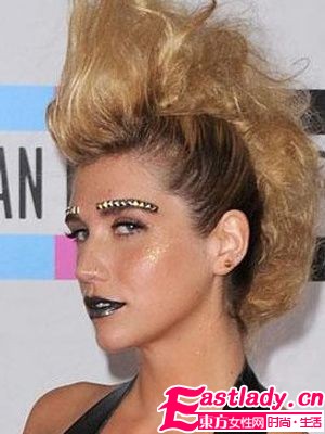 KeSha演绎时髦镏钉眉完美诠释另类Rock范儿