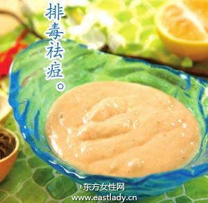 自制金银花排毒祛痘面膜