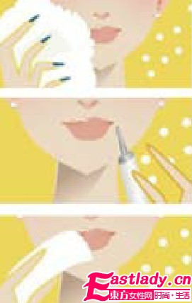 唇部护理的日常4程序