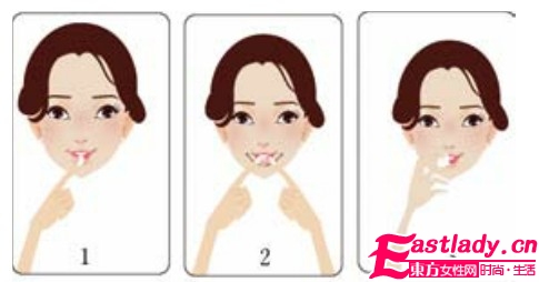 唇部护理的日常4程序