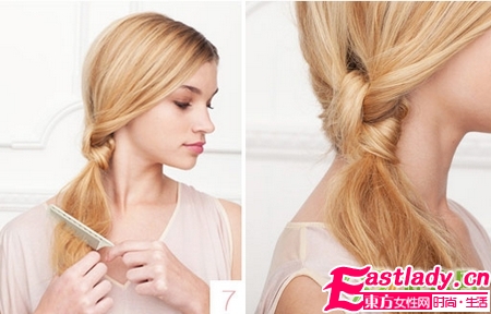 超简单打结发髻 静电也不怕