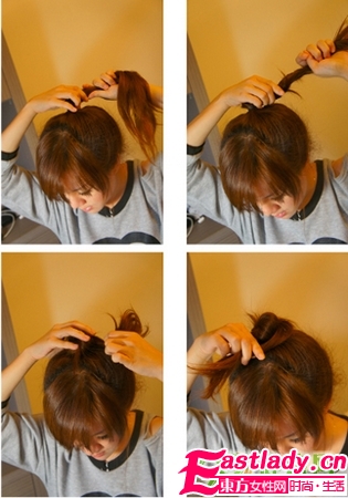 3种日式丸子头扎法 看发量选择