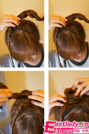 3种日式丸子头扎法 看发量选择