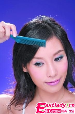 DIY直发变卷发步骤图解