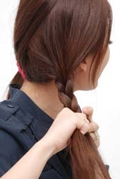 超时尚的麻花辫盘发