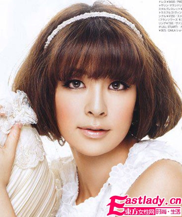 不同的发型适合什么发箍