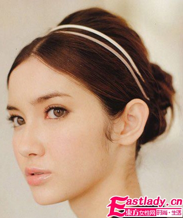 不同的发型适合什么发箍