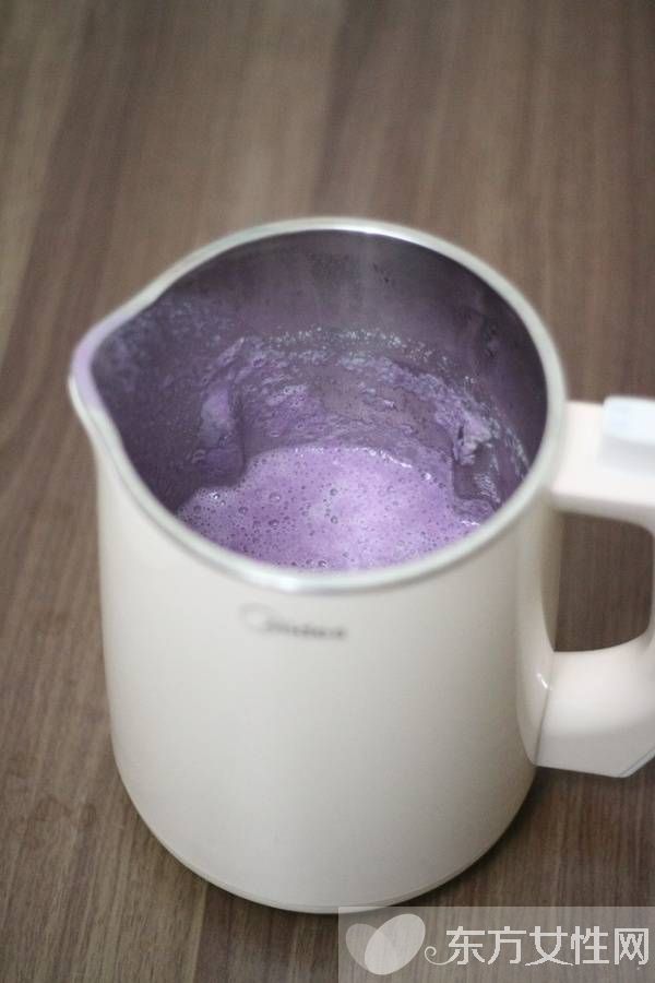 紫薯热饮的家常做法 黄豆与紫薯完美搭配