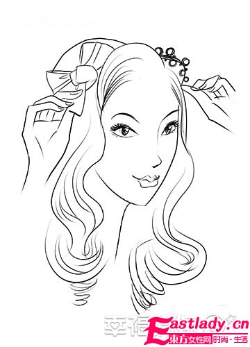 优雅新娘蝴蝶结发箍 被幸福包围着