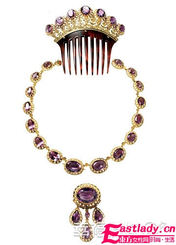 紫色新娘珠宝搭配 明耀冬日绮丽颜色