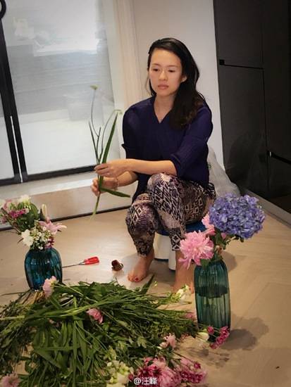 章子怡简历曝光 章子怡赤脚插花被赞贤惠