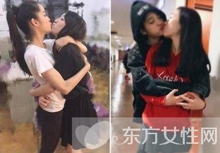 欧阳娜娜曝出蕾丝情 女女亲吻的闺蜜是谁