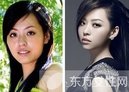 张靓颖整容前后照片 张靓颖男友冯轲背景