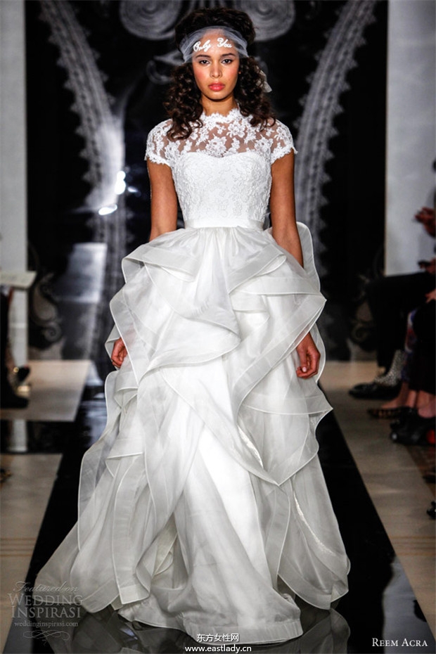 Reem Acra 2014婚纱礼服系列欣赏(图片)