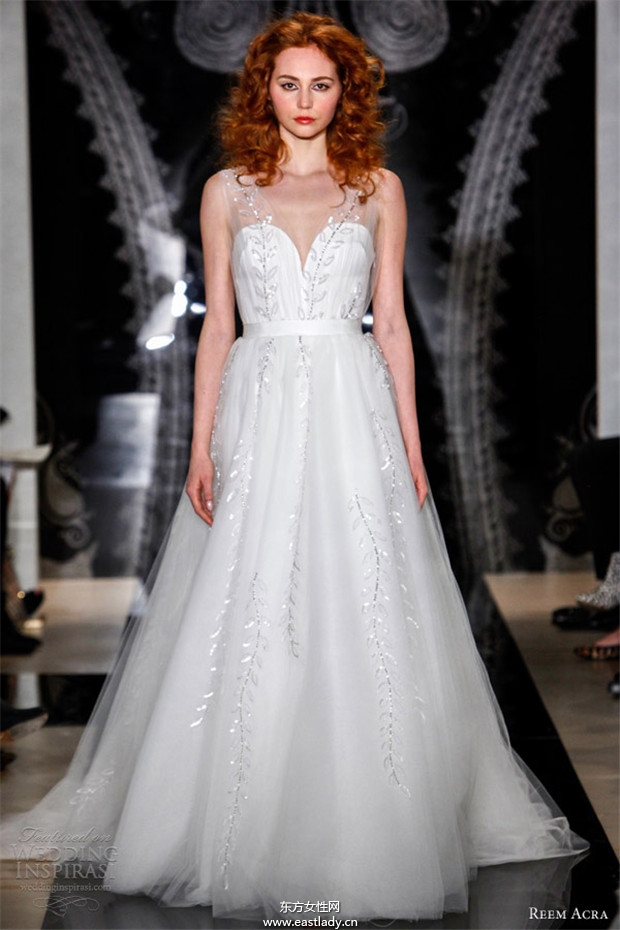 Reem Acra 2014婚纱礼服系列欣赏(图片)