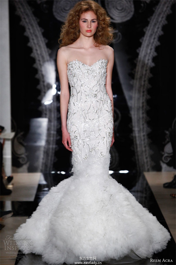Reem Acra 2014婚纱礼服系列欣赏(图片)