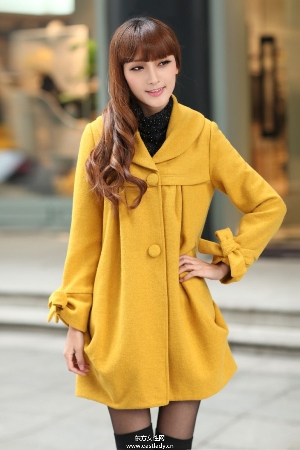 修身时尚毛呢外套诠释美丽与时尚