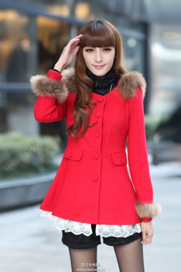 修身时尚毛呢外套诠释美丽与时尚