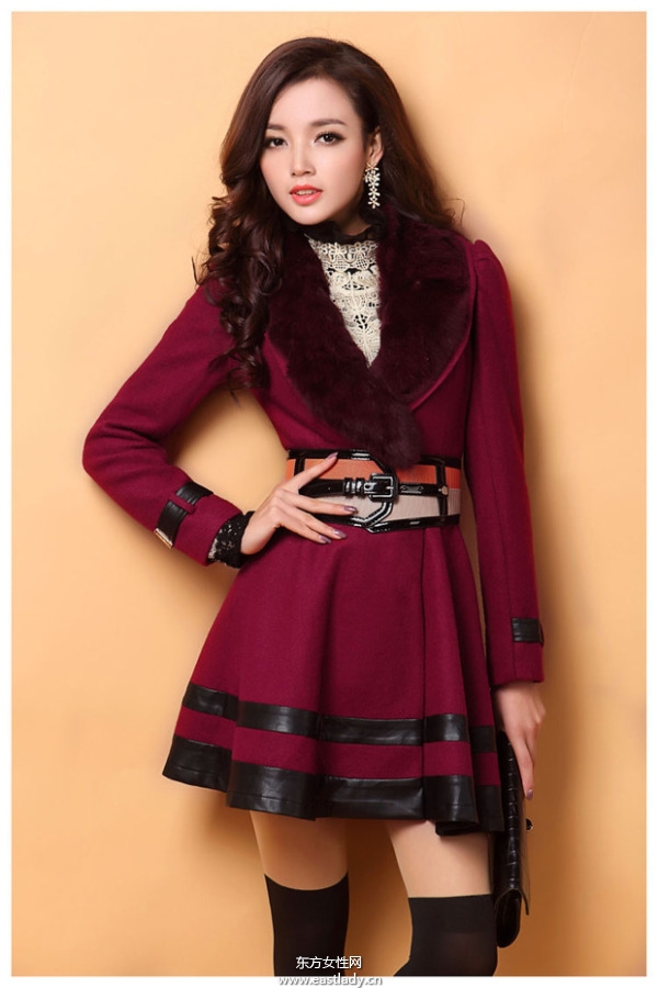 修身时尚毛呢外套诠释美丽与时尚