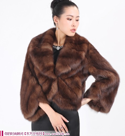 VOA维欧艾极品貂皮大衣皮草外套 穿出温暖与高贵