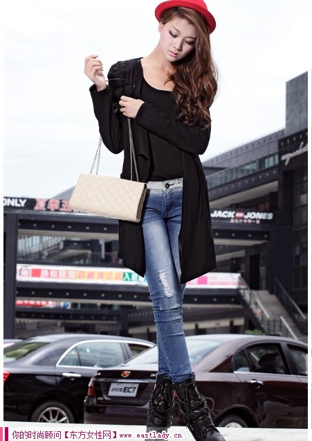 不规则长款风衣外套 欧美大牌街拍的必备品