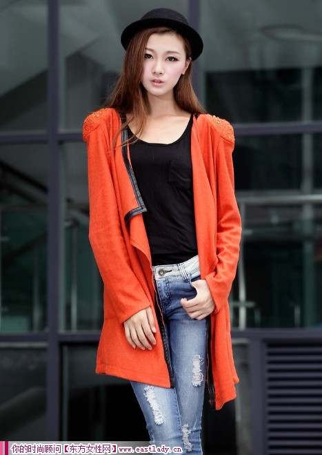 不规则长款风衣外套 欧美大牌街拍的必备品