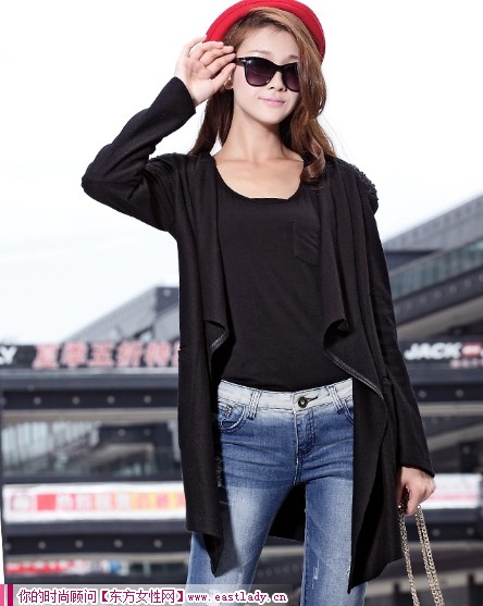 不规则长款风衣外套 欧美大牌街拍的必备品