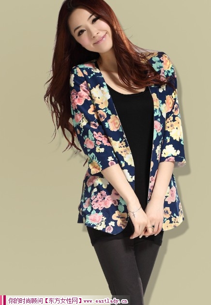 小小七分袖小西装 如夏花般美丽