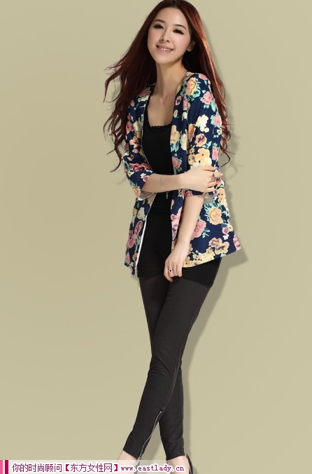小小七分袖小西装 如夏花般美丽
