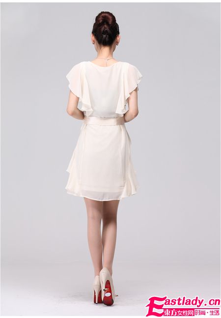 2012新款收腰雪纺连衣裙秀出你的小蛮腰