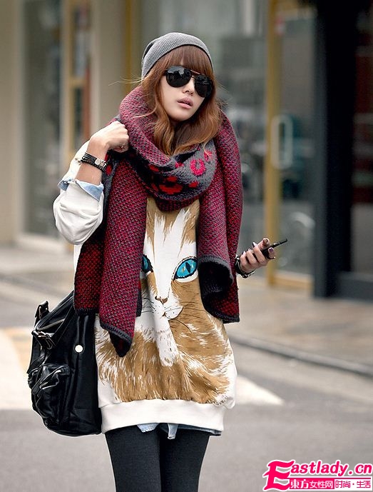 印花装猫型T恤卫衣 时尚保暖又卖萌