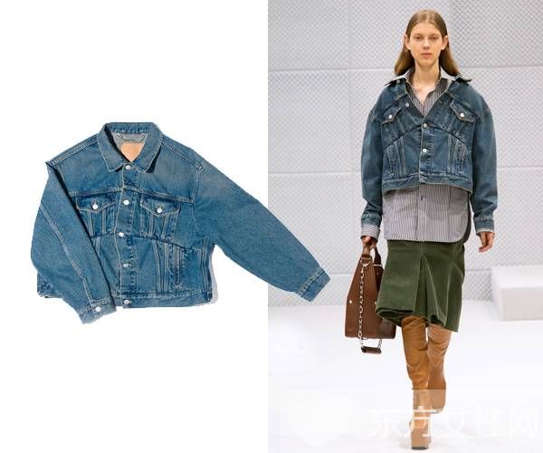 牛仔夹克这样穿超有范 不信你看大幂幂
