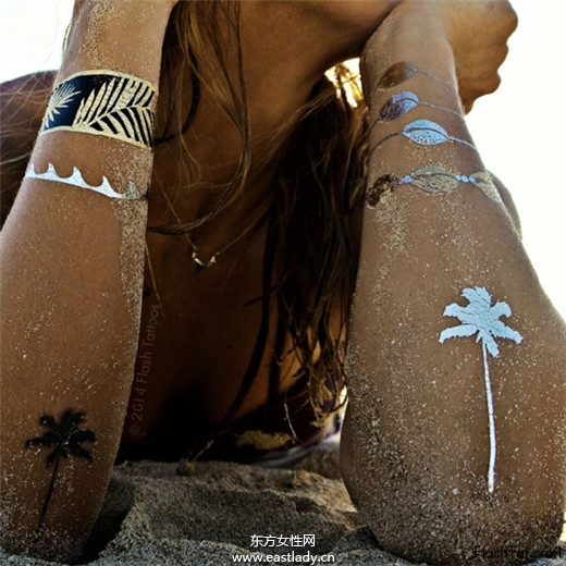 超酷 明星也爱用的金属色系纹身贴纸