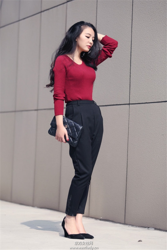 明星示范铅笔裤穿出个性好身材