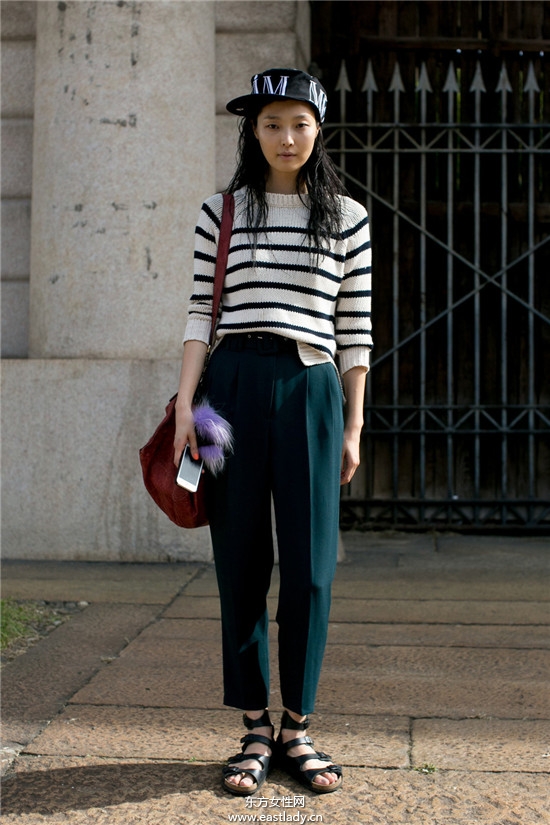 米兰时装周模特们引领时尚风潮