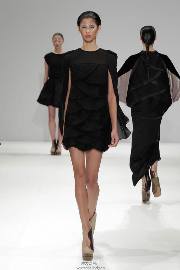 吉承伦敦时装周2013秋冬系列 黑色元素成流行主旋律