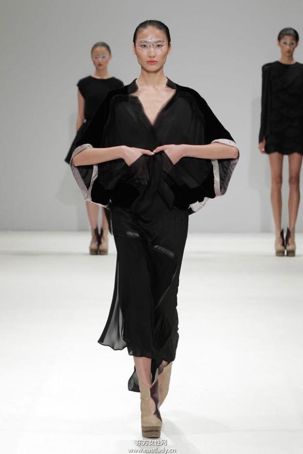 吉承伦敦时装周2013秋冬系列 黑色元素成流行主旋律