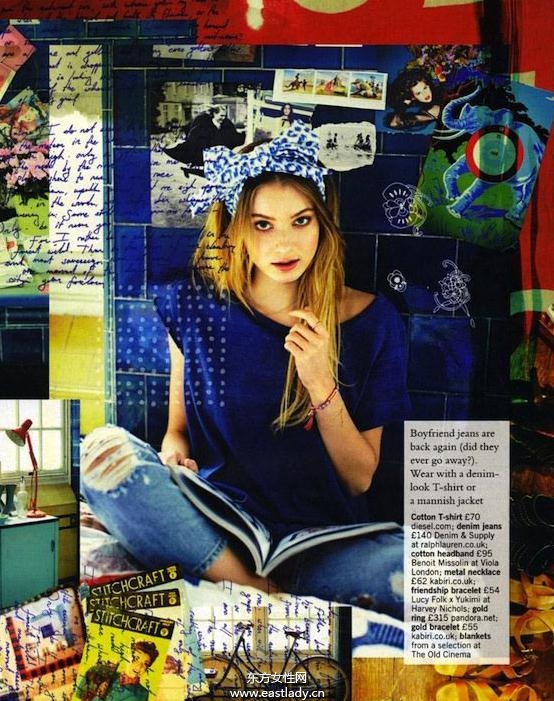 英国版《GLAMOUR》2013年4月号  丹宁女孩
