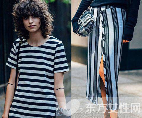 万能百搭的条纹衫 这样穿超级显瘦